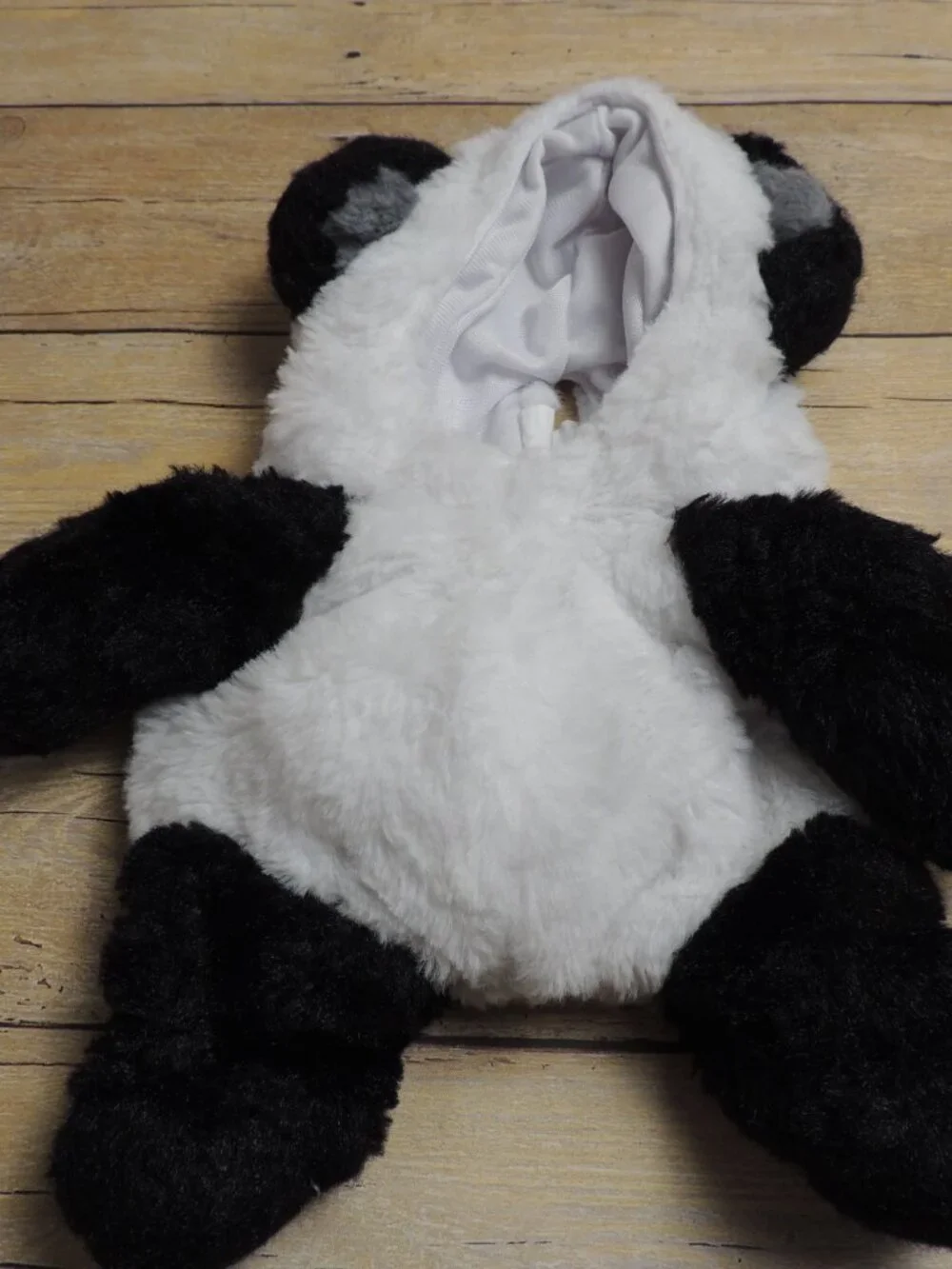 Petco Bootique Panda Dog Cat Costume Hooded Plush Fuzzy Size XS Used
